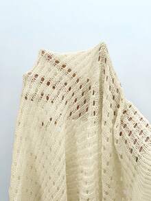 Áo hai dây dệt kim khoét lỗ kiểu Y2K thanh lịch, gợi cảm dành cho nữ, thích hợp cho bãi biển, kỳ nghỉ dưỡng, tiệc tùng mùa hè và mùa xuân. - Màu be - Xem 9