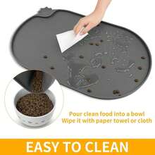 KPWACD Pet Placemat For Dog And Cat, Waterproof Silicone Dogs Feeding Bowl Mat Prevent Food And Water Overflow, High-Lips Puppy Dish Mats Suitable For Small Medium Big Pets, Grey, 24" * 16" - ColorD - 查看 6