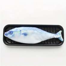 Étui à crayons de poisson réaliste et créatif, boîte à crayons personnalisée unique pour étudiants, sac de rangement pour articles de papeterie unisexe, accessoire de voyage essentiel - Multicolore - Voir 8