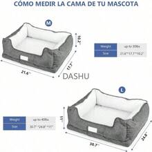 Sofá para Mascotas, Cama para Perro Grande, 78 * 63 * 28 cm, Cara Extraíble y Lavable con Base Antideslizante para Perros Grandes - Grande - Ver 2