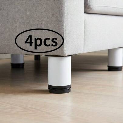 4-PC Adjustable Metal Sofa Replacement Legs Rubber-Based For Floor Protection Height Adjustable From 1-10mm Load Capacity 100kg Suitable For Metal Furniture Legs On Tables, Chairs, Cabinets, Sofas, And Bookcases