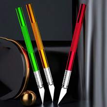 Multi-Function Aluminum Alloy Carving Knife Set - Equipped With Durable Precision Blades, Paired With Fashionable Metal Handles. Suitable For Wood Carving, Industrial Engraving, Hobbyists And DIY Projects, As Well As Kitchen Cutting. - Multicolor - View 3