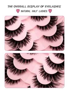 7 Of Luxurious Fluffy False Eyelashes - Thick, Wispy, 3D Volume, Reusable, Soft, Lightweight, Faux Mink Strip Lashes For Dramatic Eye Makeup Look Strip Lashes, Lashes, Eyelashes, Fake Lashes,Cat's Eye Lashes - Cat Eye Lashes - View 4