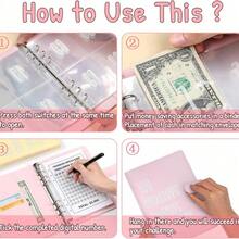 KKC 100 Envelopes Money Saving Challenge Binder, A5 Budget Binder With Cash Envelopes, Savings Challenges Book To Save $5,050, 10,000, 500, Budget Planner For Budgeting Planner Saving Money. - Hồng - Xem 6
