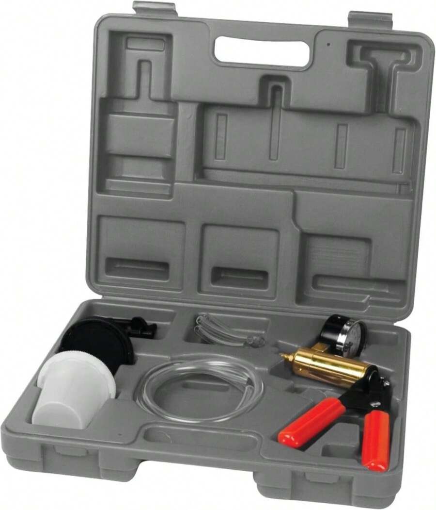 Performance Tool W89727 Automotive Vacuum Pump Kit &Amp; Brake Bleeder Kit - MàuB - Xem 1