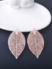 10pcs Light Golden Leaf Charms Filigree Jewelry Pendants