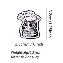 Animals Cats Quotes Enamel Pin Cute Dog Otter Brooch Alien Pins Lapel Pin Badge On Backpack Clothing Accessories Jewelry Friends Gifts - Black - View 16