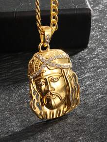 1PC New Fashionable And Exquisite Christ The Savior Jesus Men And Women Religious Prayer Pendant Necklace Lucky Amulet Jewelry Gift - Fashion - View 6