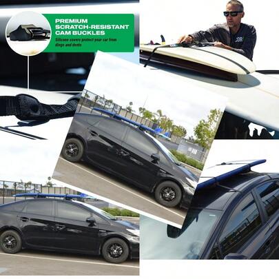 Universal  Surf Soft Rack For Cars Paddle Board Soft Rack For Surf Kayak And Paddleboards With Scratch Resistant Buckles 28"