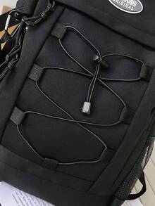 2个/套 大容量女士背包 - 黑色 - 查看 4