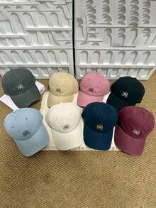 1pc Unisex P Letter Embroidery Baseball Cap, Casual Distressed Curved Brim Hat, Versatile For Daily Wear, Streetwear Style - A - View 3