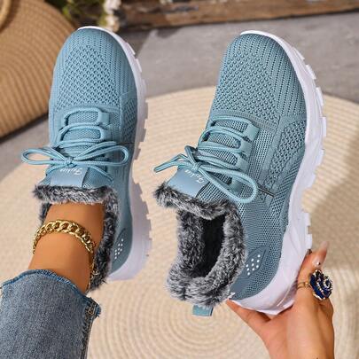 Women's Solid Color Lightweight Durable Fashionable Comfortable Outdoor Sports Hiking Boots, Suitable For Outdoor Activities