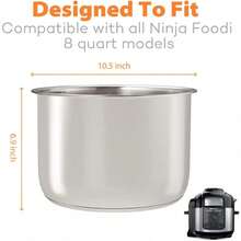 Stainless Steel Inner Pot Compatible With  Foodi 8 Quart Accessories Replacement Insert Liner - Default - View 6