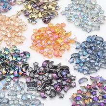 215pcs Multi-Style Glass Beads Set, Including Star, Moon, Round Beads, Initial Letter Zodiac Sign Metal Tags, DIY Jewelry Making Supplies For Necklace, Bracelet, Women's Jewelry, Phone Charm, Keychain, Birthday Gift, Holiday Gift - Star, Moon, Letter, Constellation Color - View 11