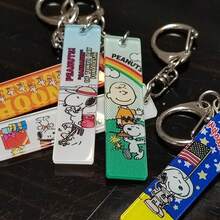 1pc Cartoon Peripheral Snoopy Keychain Acrylic Cute Couple Friend Pendant Backpack Gift Hanging Accessory High Appearance Random Style, New Year Gift, Valentine's Day Gift, Easter Gift - Multicolor - View 2