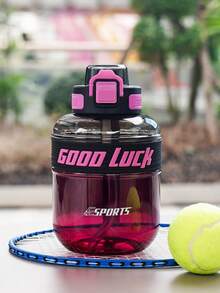 1个34盎司/1100毫升新款渐变色吸管杯，手榴弹造型水瓶，带提手，经久耐用，便于携带，适合户外运动、跑步、健身、游泳、露营，也适合各种节日场合，可作为礼物赠送。 - 彩色 - 查看 13