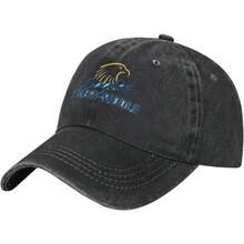 Embry-Riddle Baseball Cap Adjustable Classic Vintage Low Profile Washed Cotton Dad Hat For Men - Black - View 2