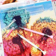 钻石画笔套装，带旋转蜡笔头，11 件套，包含 1 支粘性笔和 10 个替换软蜡笔头，艺术笔替换笔头 DIY 工艺配件 - 彩色 - 查看 4