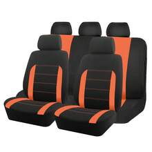 9pcs Fabric Polyester Car Seat Covers With Airbag Compatible Universal Fit Seat Cushion Auto Accessories New Design For Women