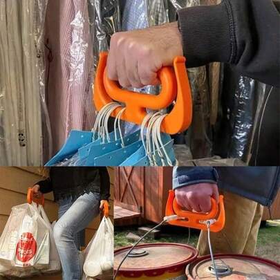 Ergonomic Heavy Duty Shopping Bag Handle, Multipurpose Carrier Grip, Grocery Bag Holder, Plastic Bag Handle, Tote Bag Tool, Anti-Slip, Portable Grocery Carrier, Plastic Bag With Handle, Essential For Shopping, Travel, Home And Kitchen, Compact Storage Rack