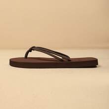 Brown Casual Lightweight Anti-Slip Flip Flops - Brown - View 9