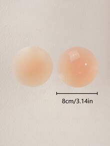 2/4/6pcs Women Silicone Adhesive Nipple Covers, Invisible Design, Self-Adhesive Strapless Style, Suitable For Wedding Dresses/Party Dresses - Apricot - View 4