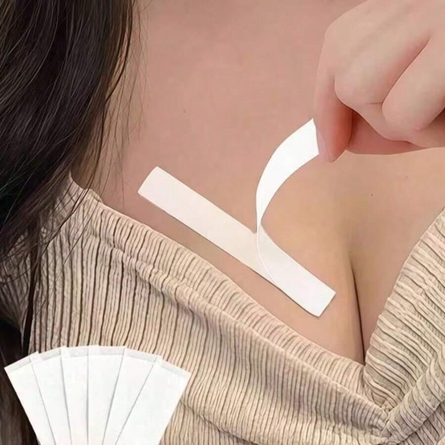 36 Pieces Of Sun Protection Stickers, Fashionable Women's Tape, Anti-Slip Tape, Dress Cuff Fixing Tape, Double-Sided Wardrobe Tape, Invisible Clothing Tape - Double-Sided Adhesive Fabric Tape, Skin-Friendly And Low-Sensitivity Material, Strong Adhesion Suitable For Low-Cut Outfits/Dresses/Shirts, Waterproof And Sweat-Proof - Multicolor - View 1