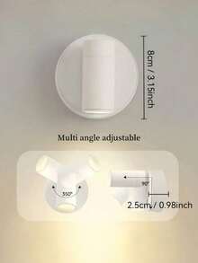 1个360°旋转夜灯，USB供电，内置可充电锂电池，3种颜色模式，磁吸式LED灯，触摸调光，适用于婴儿房、卧室、橱柜、客厅、书桌、酒吧装饰，生日礼物，完美之选 - 多色1 - 查看 6