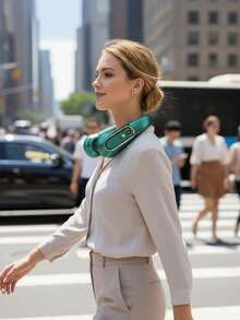 GICOOK Portable Neck Fan, Bladeless Handheld Neck Fan, Wearable Personal Fan, 3-Speed ​​Adjustable USB Neck Fan, Summer Must-Have For Home, Office, Outdoor, Beach And Travel. - 彩色 - 查看 6