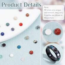 40pcs 4mm  Gemstone Ccons 20 Sty Alf Round Flatback Stone  Crystal Ti  Ear Acelet Ewelry Ma - As Pic - View 5