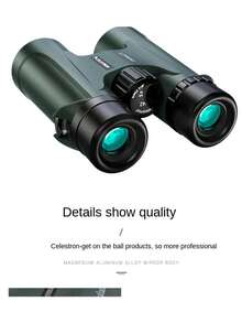 Celestron Outland X 8x42 10X42 绿色双筒望远镜，多层镀膜光学镜片和 BaK4 棱镜，成人适用 - 軍綠色 - 查看 4