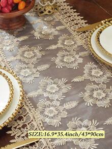 1 chiếc khăn trải bàn thêu 100% Polyester, viền ren rỗng thêu tinh tế hòa tan trong nước, thủ công thêu, thích hợp cho nhà bếp, bàn ăn, khăn trải bàn, miếng lót đĩa, tủ, trang trí nhà cửa, trang trí ngày lễ, trong nhà/ngoài trời, tiệc tùng, đám cưới, nhiều kích cỡ có sẵn - Màu Khaki - Xem 5