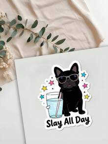 1PC Slay All Day DOG Sticker – A Bold And Fun Design To Show Off Your Style On Laptops, Notebooks, And More - one-size - View 6