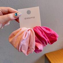 Trendyy Wide Scrunchies - High Elastic Durable Hair Ties, Premium Women's Hair Accessories - Wide Scrunchies, High Elastic Hair Ties, Durable Hair Bands, Premium Hair Scrunchies, Women Hair Accessories, Stylish Hair Ties, Soft Face Mask Friendly Scrunchies, Thick Hair Elastics, Cute Hair Bands, Elegant Hair Scrunchies - 粉色 - 查看 10