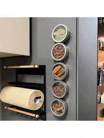 Tarros magnéticos de especias de lujo, latas herméticas para condimentos de cocina, caja de almacenamiento de especias octagonal, tarros de especias transparentes y herméticos para uso doméstico