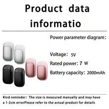 2个装可充电暖手宝 - 2000mAh*2个便携式磁性暖手宝，男女通用，非常适合户外露营和狩猎，冬季必备配件，圣诞礼物，暖手宝，男士礼物，圣诞袜填充物，可充电保温暖手宝，闺蜜节礼物，送给小狗的礼物，嘉年华礼物，春夏礼物，伴娘礼物，房间装饰，卧室装饰，海滩礼物，旅行礼物，男士礼物，女士礼物，度假礼物 - 彩色 - 查看 8