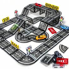磁性积木道路扩展套装，耐用创意STEM学习玩具，包含弯道和直道赛道，适合3岁以上儿童，学前感官学习玩具，幼儿生日礼物 - 彩色 - 查看 9