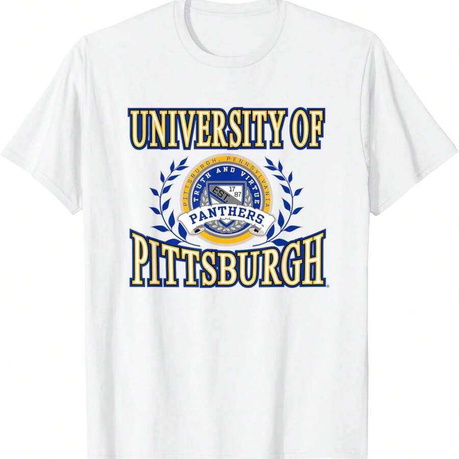 Pittsburgh Panthers Laurels Logo Officially Licensed T-Shirt - trắng - Xem 1