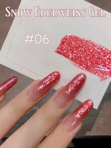 12毫升 冬春美甲 雪绒花 白色 蓝色 粉色 红色 闪粉凝胶指甲油 2026 全效美白 流行白色闪光 新年亮片 情人节美甲 适用于美甲沙龙 家用DIY美甲 美甲用品 - 彩色 - 查看 9