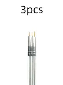 1/3/5pcs Nail Art Liner Pens, Gel Nail Polish Painting Design Brush Set, Fine Lines, Detail Sketching, Soft Coloring Specialized Brushes, Size 7/9/11/15/20mm, Nail Art Brush Set, Nail Art Pen, Nail Art Drawing Pen, Nail Art Painting Pen, Nail Art Flower Painting Brush - Multicolor - View 12