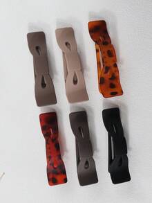 新款不对称蝴蝶结慵懒爪夹优雅发夹，蝴蝶夹发饰，简约发爪发饰 - 彩色 - 查看 9