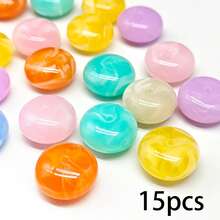 DIY亚克力珠，包括扁珠/管珠/心形珠/方珠，可用于服装装饰、珠宝制作、工艺品、房间装饰、艺术创作、项链、手链、耳环、手机和包包挂饰等。 - 混色 - 查看 12