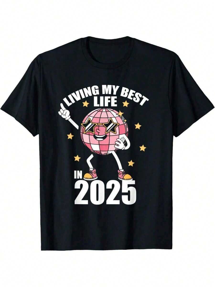 Camiseta gráfica de Los Ángeles - Texto estilizado y símbolo de cruz, camiseta de moda urbana unisex - Negro - Ver 1