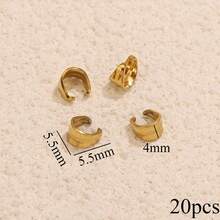 50/20个不锈钢饰品夹，包括种子形夹、皮绳夹、U形夹、偏置吊坠夹、项链吊坠夹，DIY珠宝配件