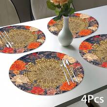 2 pezzi/4 pezzi/6 pezzi Sottobicchieri in stile bohémien vintage in silicone, regalo per le vacanze, decorazione per le vacanze, adatti per tavolo da pranzo, bar per il caffè, decorazione per tutte le stagioni, sottopiatti lavabili, decorazione per la stanza, sottobicchieri, tappetini per bevande, tappetini di drenaggio, tappetini per tavolo da cucina e da pranzo, decorazione per feste interne ed esterne, decorazione per la casa, regalo ideale - Multicolore - Visualizzare 14