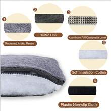 Tapete de Cama para Animais de Estimação Interno: Aquecido, Auto-Aquecimento, Tapete para Animais de Estimação Reforçado Adequado para Todas as Estações, Proporcionando um Espaço Confortável. Ele apresenta Aquecimento Multicamadas e um Bottom Resistente à Abrasão e Antiderrapante que Evita Deslizamento. Disponível em Duas Cores, É a Melhor Escolha para Uso Pessoal ou Como Presente para Amigos Durante o Uso Diário, Ano Novo, Temporada de Volta às Aulas ou Ramadã. - Caramelo - Visão 10