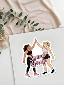 1pc Team Goal Fun Sticker - A Striking And Vibrant Sticker That Can Be Placed On Laptops, Water Bottles, And Other Items To Represent Your Team - Multicolor - View 6