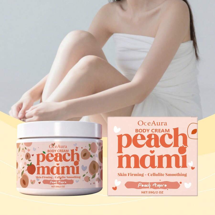 紧致身体乳，保湿紧致，提拉紧致，蜜桃护理霜，滋养身体乳，每日补水柔滑，令肌肤柔软光滑，质地清爽，保湿身体乳，适用于：颈部、臀部、胸部、大腿、手臂 - 粉色 - 查看 1