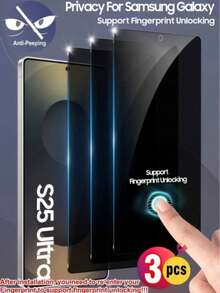 XINHONGYU 3pcs Tempered Glass Screen Protector For Samsung Galaxy S21/S22/S23/S24 Ultra, Galaxy S24 FE, S25 Ultra And S25, With Anti-Spy, Anti-Scratch And Waterproof Functions - 3pcs - View 10