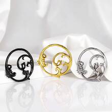 1件新款花朵造型316不锈钢圆形优雅耳坠，适用于耳垂拉伸穿孔，女士身体饰品耳环